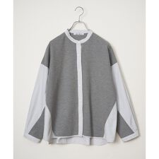 異素材切り替えシャツ