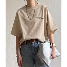 ミニ裏毛切り替え刺繍5分袖プルオーバー