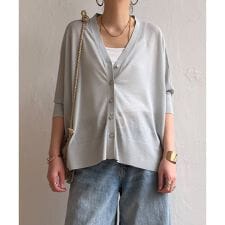 接触冷感ドルマンカーディガン