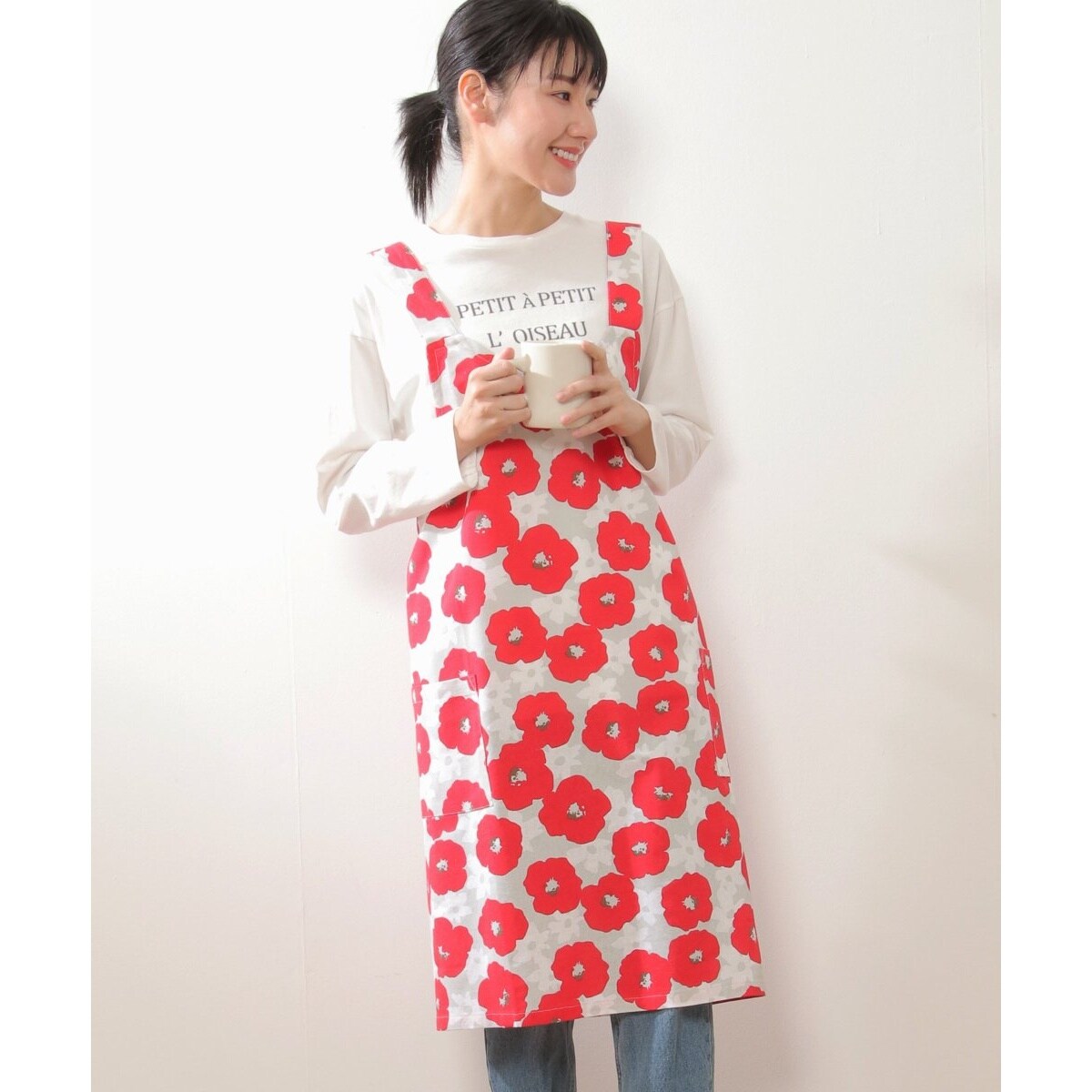 フラワー柄エプロン | LBC | マルイウェブチャネル