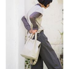 合皮パフ2WAYトートバッグ