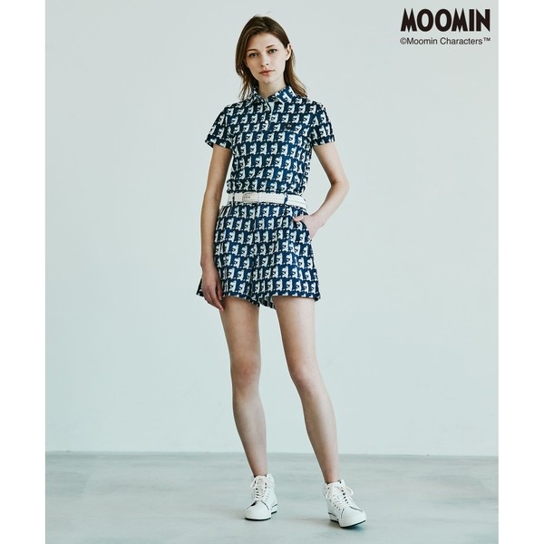 WOMEN】【MOOMIN COLLECTION】ムーミン 総柄プリント キュロットパンツ 