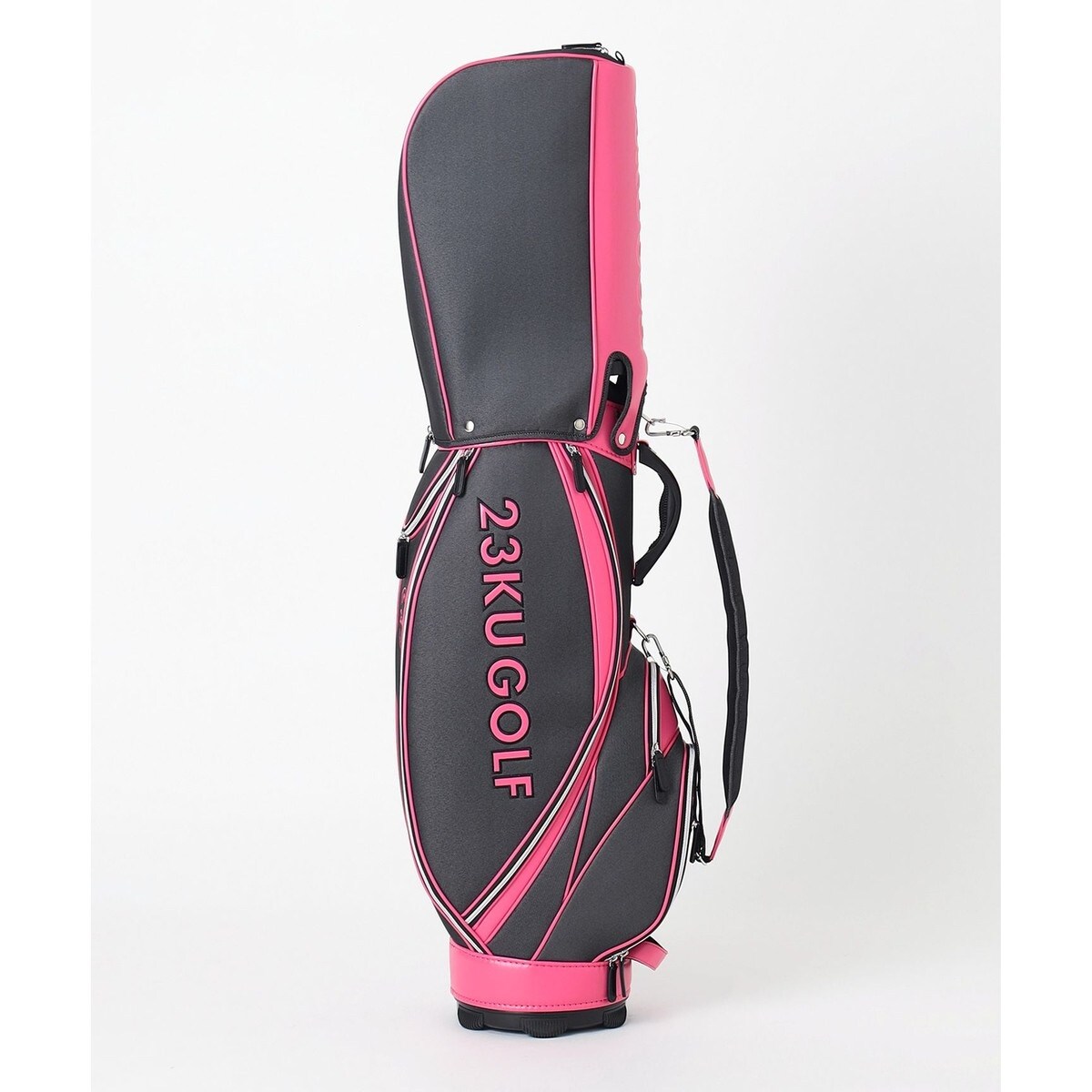 WOMEN】合皮×デニム調キャディバッグ 他と被らない 大人ピンクが