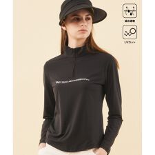 【WOMEN】【吸水速乾・UVケア】ハーフジップ シャツ