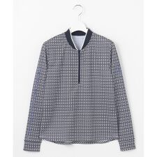 【WOMEN】サンベールメッシュ モノグラムハーフジップ UVカット 紫外線対策 吸水速乾