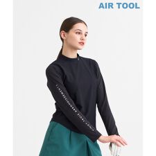 【WOMEN】AIR TOOLライト シアースリーブモックネック 接触冷感 UVケア 紫外線対策アイ