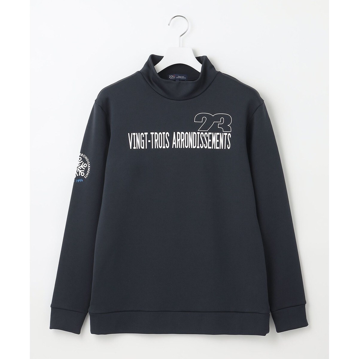 23区GOLF ストレッチスムース　モックネックシャツ　ベージュ/L MEN】ストレッチ裏フリース モックネックシャツ | 23区GOLF