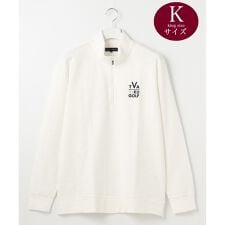 【MEN/キングサイズ】【吸湿発熱】】クラブ柄 ハーフジップ