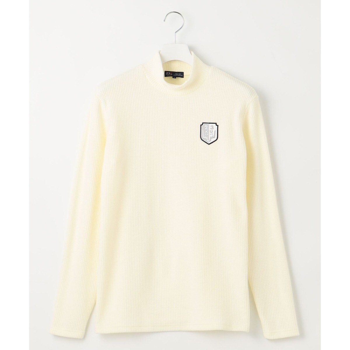 23区GOLF ストレッチスムース　モックネックシャツ　ベージュ/L MEN】ストレッチ裏フリース モックネックシャツ | 23区GOLF