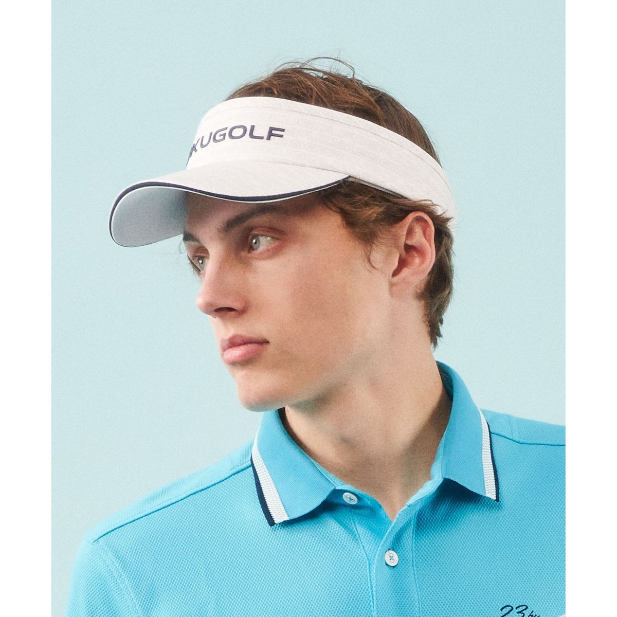 UNISEX】ロゴ総柄 ラウンディッシュ サンバイザー | 23区GOLF(23KUGOLF