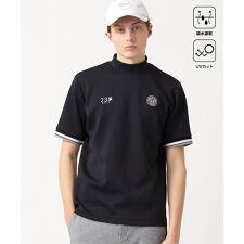【MEN】【吸水速乾・UVケア】袖ライン モックネックシャツ