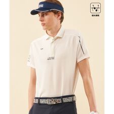 【MEN】【吸水速乾】ポンチコンビ ポロシャツ