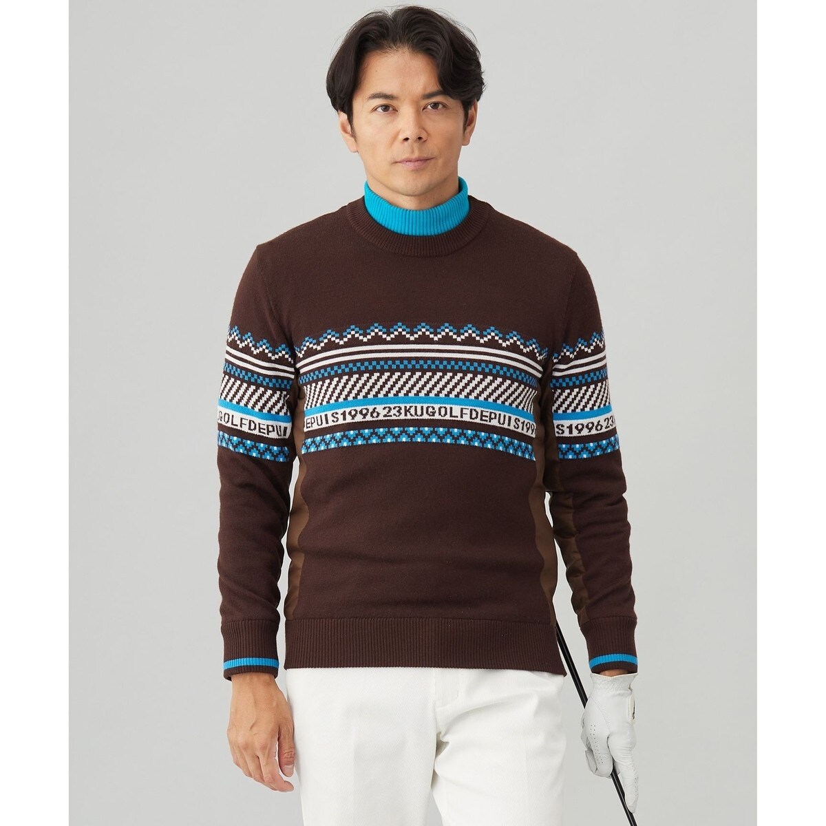 MEN】【ウォッシャブル】フェアアイル柄ニット | 23区GOLF(23KUGOLF
