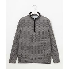 【MEN】サンベールメッシュ モノグラムハーフジップ UVカット 紫外線対策 吸水速乾