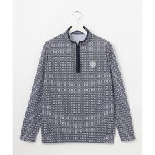 【MEN】サンベールメッシュ モノグラムハーフジップ UVカット 紫外線対策 吸水速乾