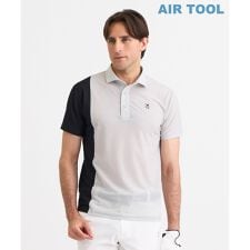 【MEN】AIR TOOLライト ポロシャツ 接触冷感 UVケア 高通気 高ストレッチ性