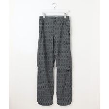 【MEN】モノグラム レインパンツ  2WAYストレッチ 透湿防水 防風 撥水 ポケッタブル