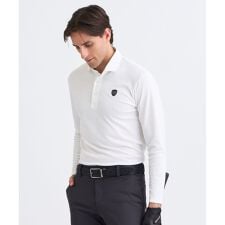 【MEN】モノグラムジャガード長袖ポロシャツ