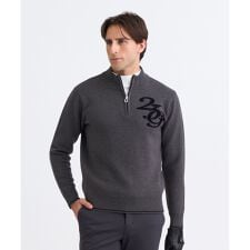 【MEN】ロゴグラフィックもちもちニット