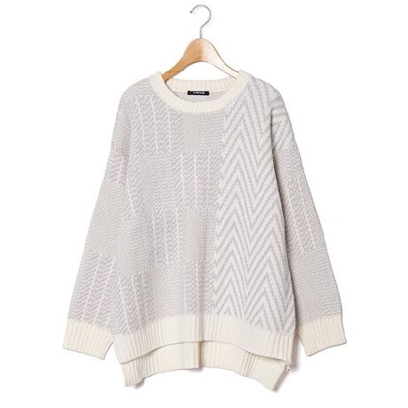 [^:PN0658]TCht@Xi[|Cg̃jbgނ̕ҒnfUCMIXꂽjbgvI[o[͑O㍷̂鏭߂̒͗sBIGVGbgł蒅Ă܂BTCh̃t@Xi[ŃXbgɂłACi[`ĂƂd|R[fBl[gyĂ1łBmodel tall:158cm