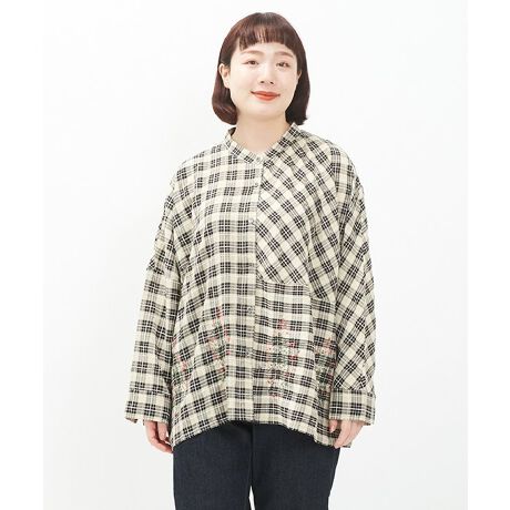大きいサイズ】モールチェック刺繍SH | アズノゥアズオオラカ(AS 