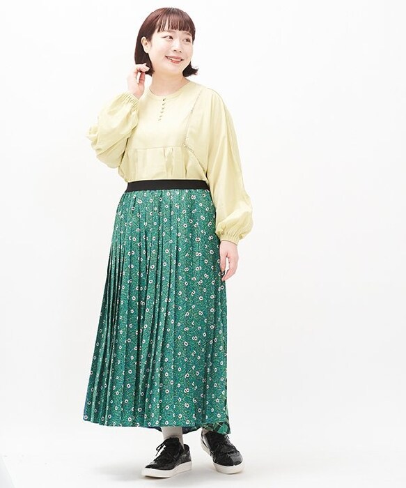 大きいサイズ】柄もプリーツもMIXSK | アズノゥアズオオラカ(AS