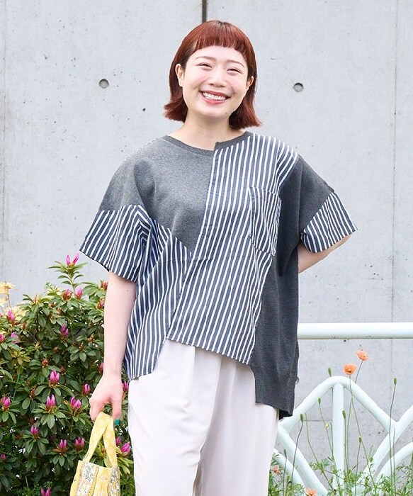 新品 アズノゥアズ オオラカ ダブルレースPO カットソー プル