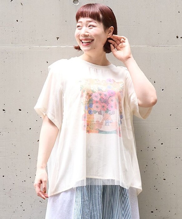 アズノゥアズ オオラカ 花柄 カットワーク 刺繍 シャツ ブラウス