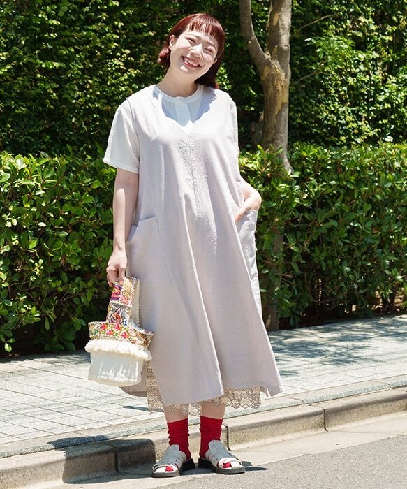 大きいサイズ 5 新品 2way デニムロングワンピース アズノウアズ