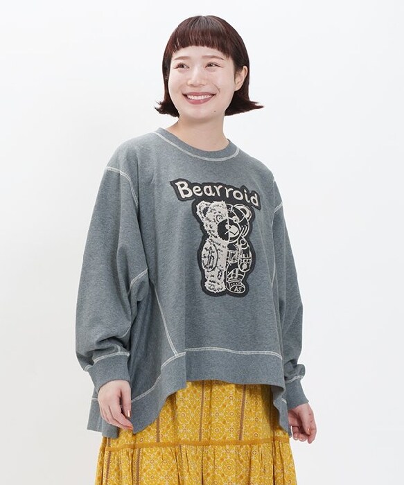 未使用品 AS KNOW AS olaca ベアロイド スウェット トレーナー 大きいサイズ】ベアロイド☆トレーナー | アズノゥアズオオラカ