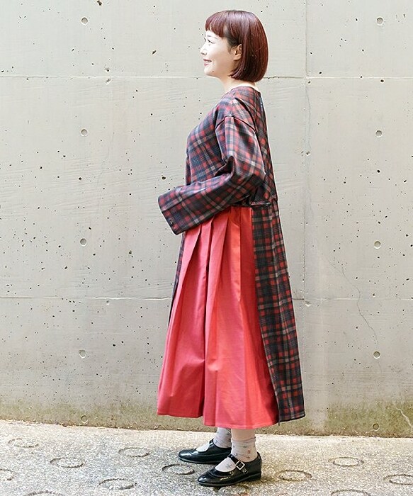 アズノウアズ 大きいサイズ 19 2way チェック柄 シャツ ワンピース アズノウアズ 大きいサイズ 19 2way チェック柄 シャツ