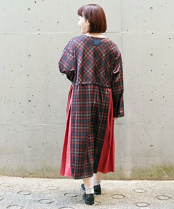 アズノウアズ 大きいサイズ 19 2way チェック柄 シャツ ワンピース アズノウアズ 大きいサイズ 19 2way チェック柄 シャツ