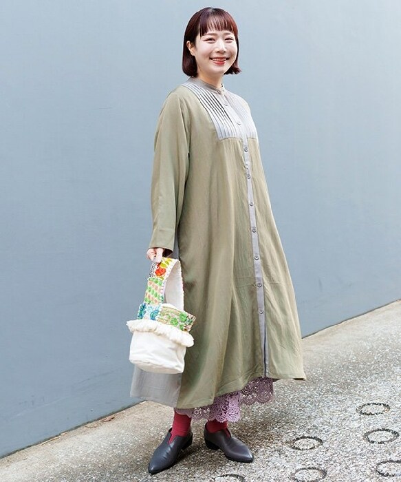 大きいサイズ 5 新品　接触冷感 ワンピース アズノウアズオオラカ 大きいサイズ】接触ひんやりギャザOP | アズノゥアズオオラカ