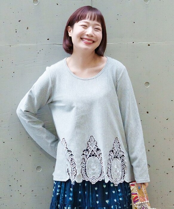 大きいサイズ 5 今季新品 カットワークのBDPT アズノウアズオオラカ 大きいサイズ】カットワークのBDPO | アズノゥアズオオラカ