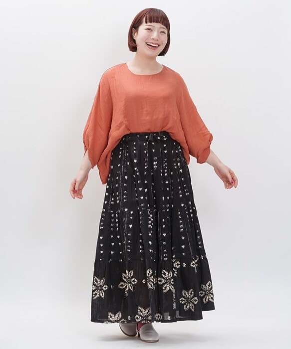 大きいサイズ olaca オオラカ アズノウアズ ドットロングプリーツスカート 大きいサイズ アズノウアズ オオラカ アノネネ AS KNOW olaca