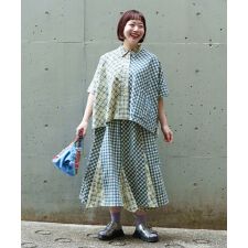 アズノゥアズオオラカ(AS KNOW AS olaca)の【大きいサイズ】表面にこだわった格子ＳＫ