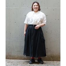 【大きいサイズ】麻とレーヨンポケポケＳＫ