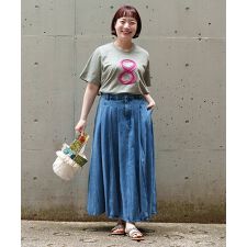 アズノゥアズオオラカ(AS KNOW AS olaca)の【大きいサイズ】パタパタデニムスカート