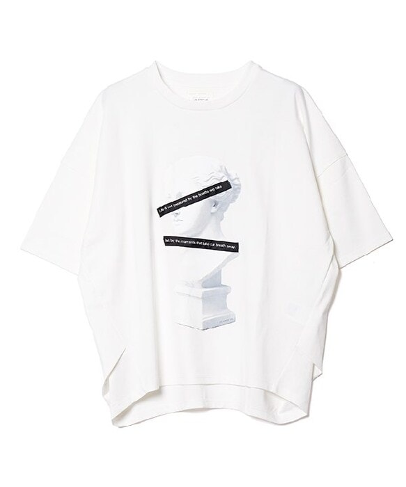 #snc アズノウアズ ドゥバズ オオラカ AS KNOW AS de base olaca カットソー チュニック 15 白系 大きいサイズ 英字 レディース [890793] AS KNOW olaca #anc アズノウアズ エニウェア オオラカ ANY WEAR