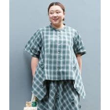 アズノゥアズオオラカ(AS KNOW AS olaca)の【大きいサイズ】チェックに咲いたよＳＨ