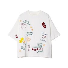 アズノゥアズオオラカ(AS KNOW AS olaca)の【大きいサイズ】手刺繍を着るＴシャツ