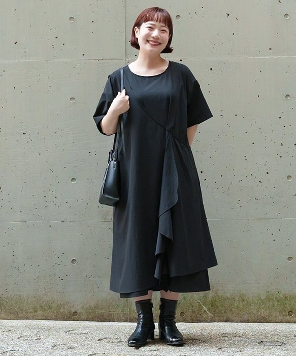 アズノウアズオオラカ　AS KNOW AS olaca ロングジレ　黒 サイズ3 楽天市場】【大きいサイズ】チェック流れ刺繍OP／アズノゥアズ
