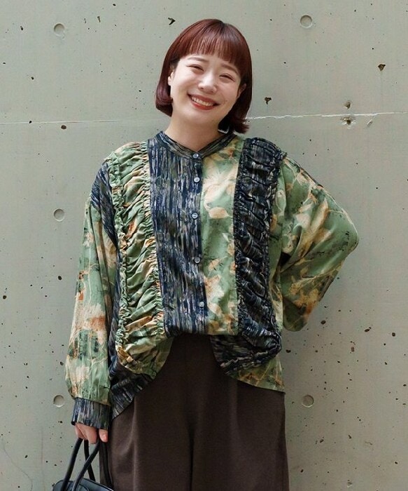 【新品】 アズノウアズオオラカ インドの羅針盤刺繍ブラウス 長袖 フレア 3L アズ ノゥ アズ オオラカ(AS KNOW AS olaca) レディース ブラウス の