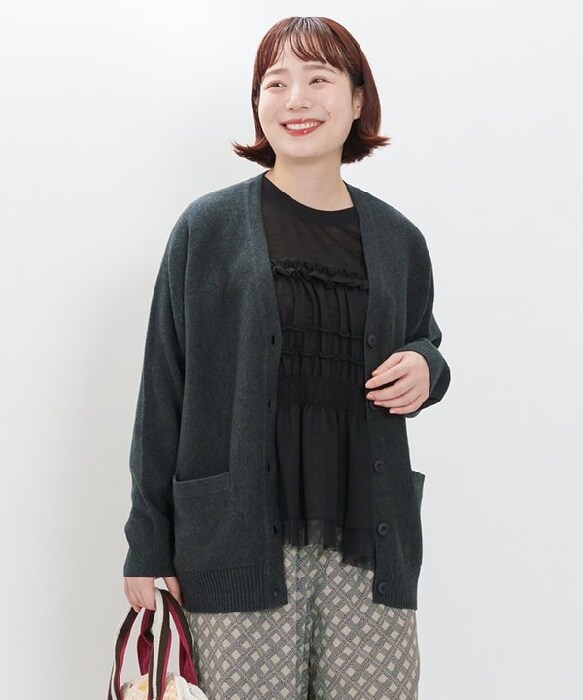 アズノゥアズオオラカ（AS KNOW AS olaca）/【大きいサイズ】長く着られるＶカーデ 大きいサイズ】長く着られるVカーデ | アズノゥアズオオラカ(AS KNOW