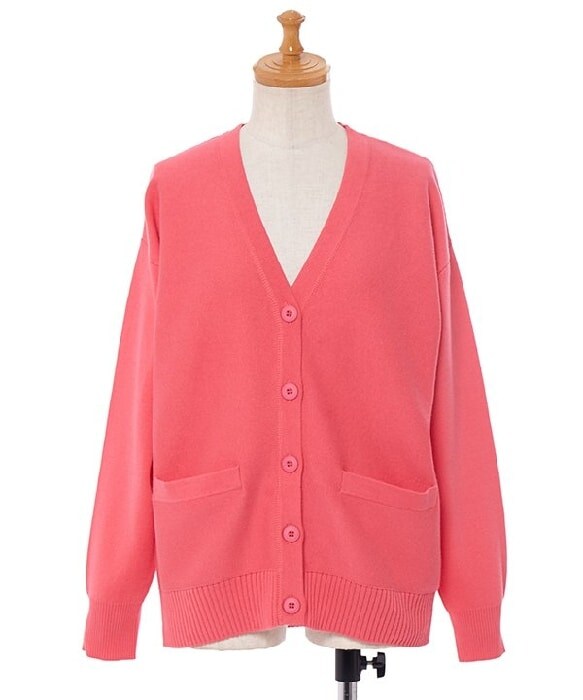 フェアアイルカーディガン【グリーンノート】【大きいサイズ