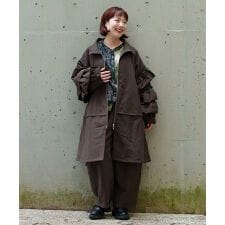 アズノゥアズオオラカ(AS KNOW AS olaca)の【大きいサイズ】フリルフリルロングコート