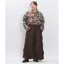 アズノゥアズオオラカ(AS KNOW AS olaca)の【大きいサイズ】前のめりフリルワイドＰＴ