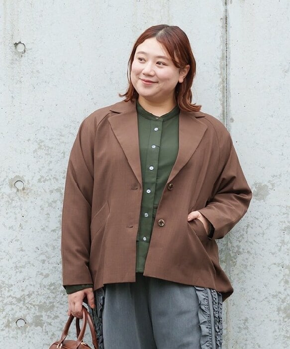 アズノゥアズオオラカ（AS KNOW AS olaca）/【大きいサイズ】ゆるドルマンＪＫ 大きいサイズ】ゆるドルマンJK | アズノゥアズオオラカ(AS KNOW AS