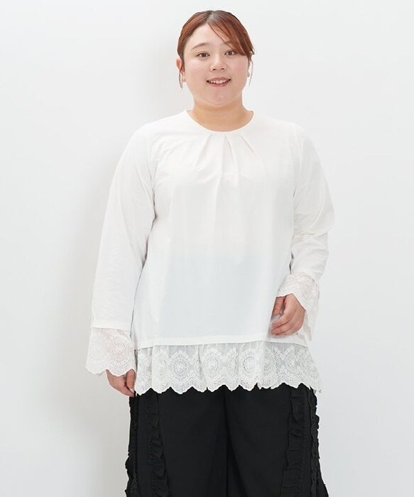 アズノゥアズオオラカ（AS KNOW AS olaca）/【大きいサイズ】出るところが可愛いロンＴ 大きいサイズ】出るところが可愛いロンT | アズノゥアズオオラカ(AS