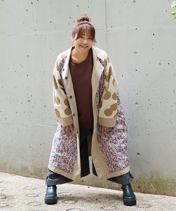 大きいサイズ】配色ナイロンコート | アズノゥアズオオラカ(AS KNOW AS